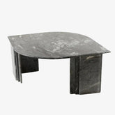 Vintage Grey Marble Leaf Shape Coffee Table Living Room Stone Furniture